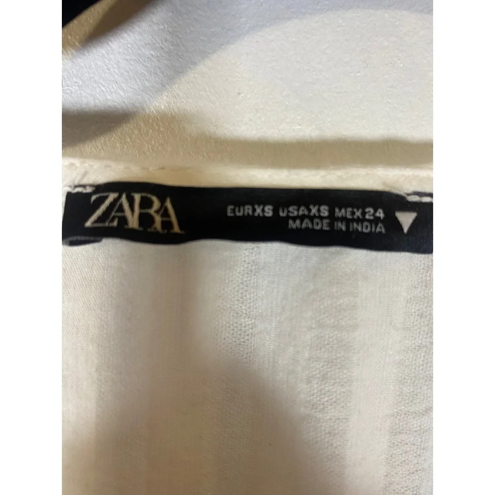 Zara XS Ivory Peasant Crop Top Lace Smocked Boho Cottagecore Blouse Milkmaid